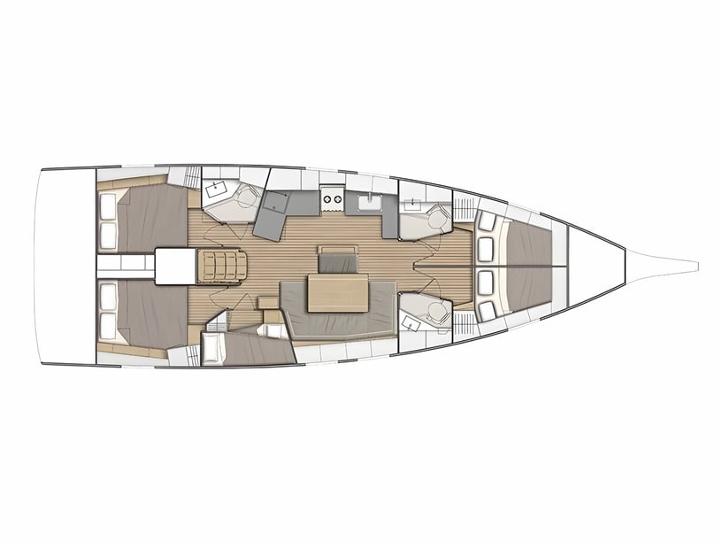 Novi Vinodolski Zeilboot Cabine 5  12  slaapplaatsen 12  gasten 14.6 m Lijstnummer: #14850 2