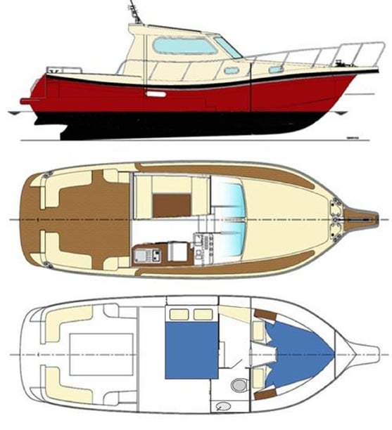 Jezera Bateau à moteur Cabine 2  Couchettes 6  Invités 6  10 m Numéro de l'annonce: #14869 5