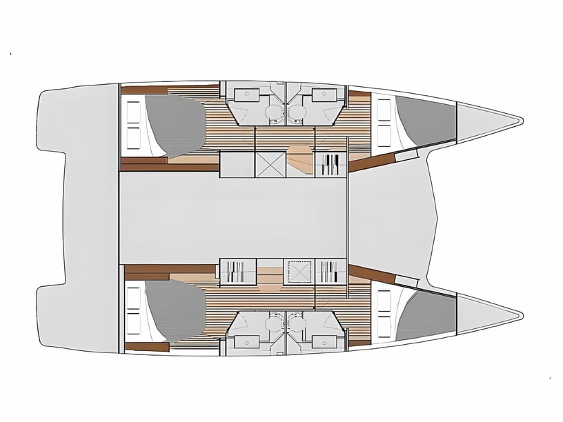 Lefkada Catamarano cabina 5  cuccette 8  8  ospiti 12.26 m Numero dell'inserzione: #14874 2