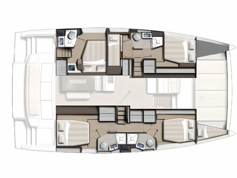 Marsala Catamaran Cabine 6  11  slaapplaatsen 11  gasten 14.28 m Lijstnummer: #14899 2