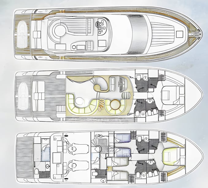 Palazzo Faliro Yacht a motore cabina 3  cuccette 6  6  ospiti 16.7 m Numero dell'inserzione: #14971 2