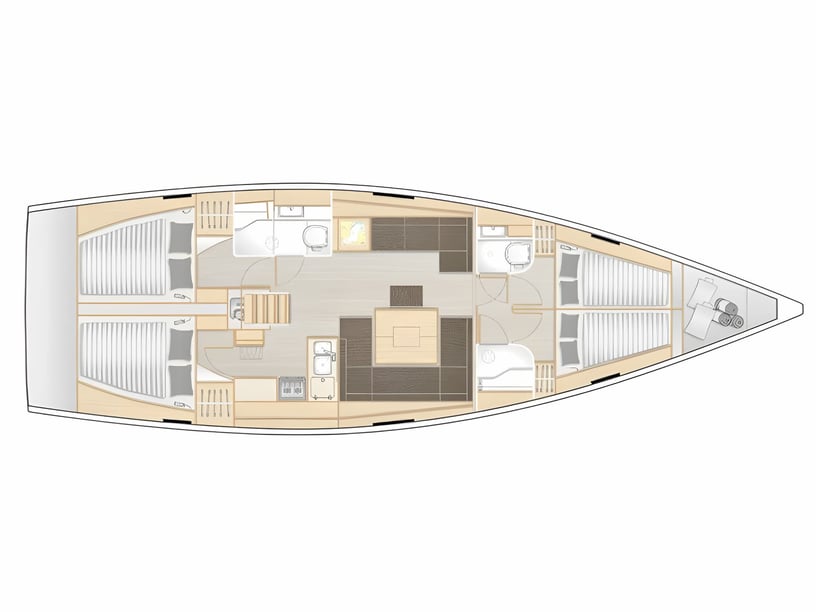 Novi Vinodolski Zeilboot Cabine 4  10  slaapplaatsen 10  gasten 14 m Lijstnummer: #14981 2