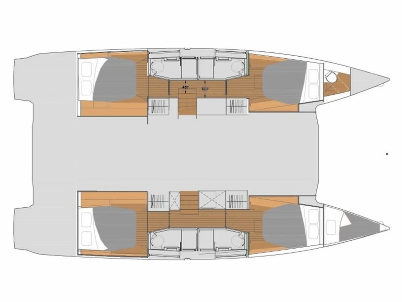 Paros Catamaran 6 cabin 12 berths 11 guests 13.45 m Listing Number: #14984 4