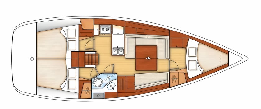 Paros Segelboot 3 Kabine 8 Liegeplätze 8 Gäste 11.48 m Nummer des Inserats: #15022 2