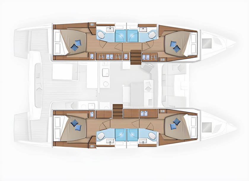 Volos Catamaran 5 cabin 11 berths 11 guests 13.99 m Listing Number: #15049 2