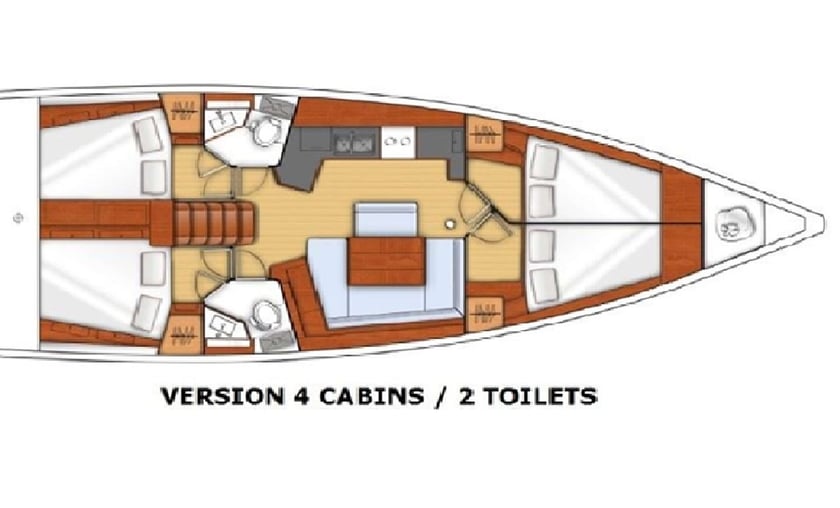 Puntone Barca a vela cabina 4  cuccette 8  8  ospiti 13.85 m Numero dell'inserzione: #15126 3