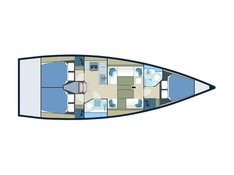 Puntone Barca a vela cabina 3  cuccette 8  8  ospiti 11.99 m Numero dell'inserzione: #15145 4