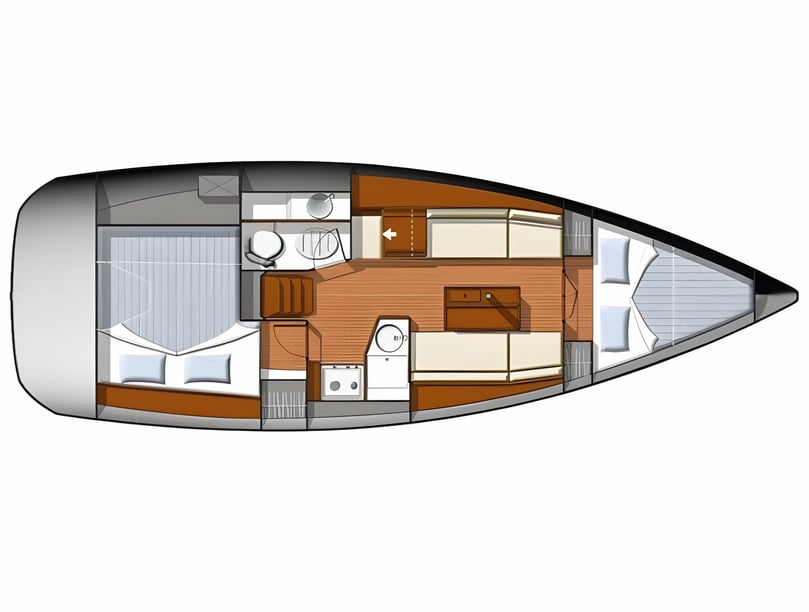 Barca a vela cabina 2  cuccette 6  6  ospiti 9.96 m Numero dell'inserzione: #15225 2