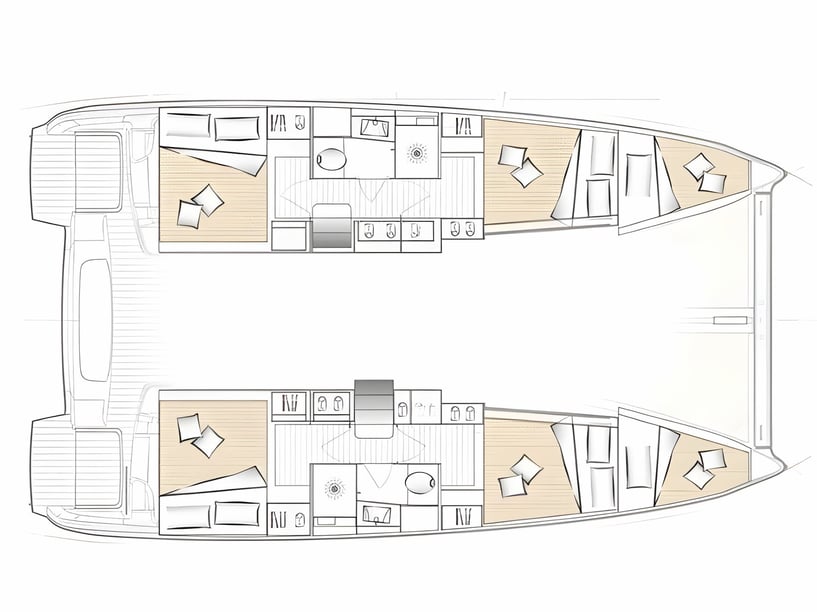 Roma Catamarano cabina 6  cuccette 12  12  ospiti 11.33 m Numero dell'inserzione: #15245 2