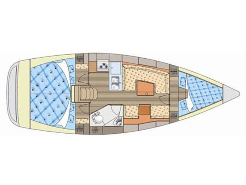 Kiato Segelboot 3 Kabine 6 Liegeplätze 6 Gäste 10.38 m Nummer des Inserats: #15247 2