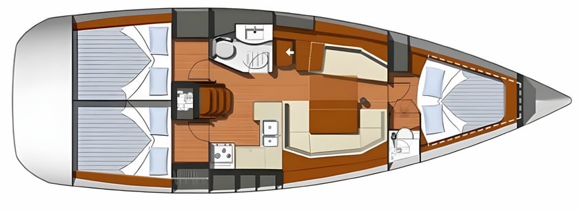 Barca a vela cabina 2  cuccette 6  6  ospiti 10.05 m Numero dell'inserzione: #15250 2