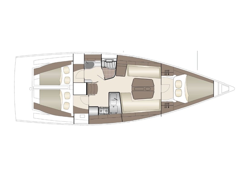 Altefähr Barca a vela cabina 3  cuccette 6  6  ospiti 11.64 m Numero dell'inserzione: #15283 3