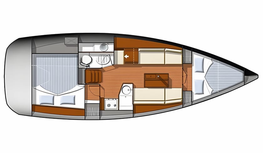 Gouvia Zeilboot Cabine 2  6  slaapplaatsen 6  gasten 9.96 m Lijstnummer: #15317 2