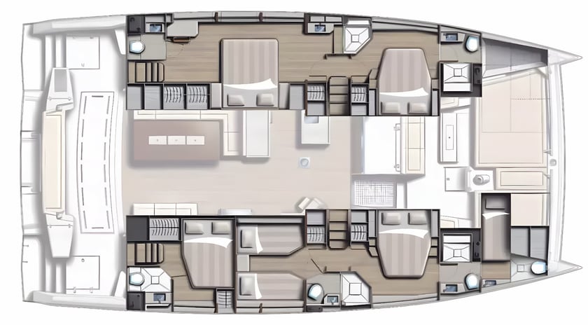 Salerne Catamaran Cabine 4  Couchettes 8  Invités 8  16.8 m Numéro de l'annonce: #15320 2