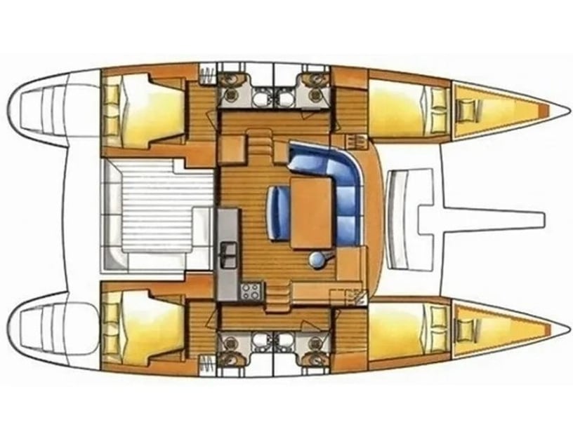 Pointe à Pitre Catamaran Cabine 4  10  slaapplaatsen 10  gasten 11.97 m Lijstnummer: #15344 3