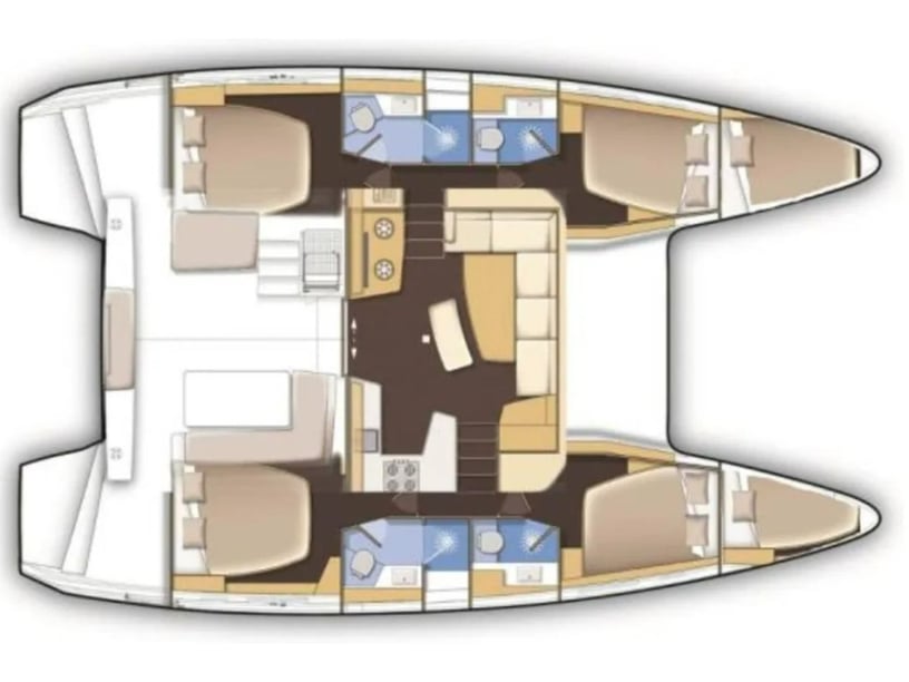 Misschien, Victoria Catamaran Cabine 6  10  slaapplaatsen 10  gasten 12.8 m Lijstnummer: #15359 3