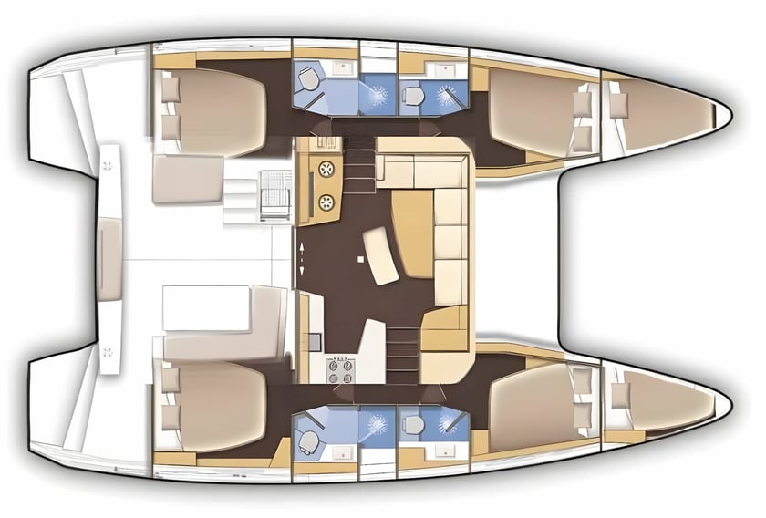 Misschien, Victoria Catamaran Cabine 6  10  slaapplaatsen 10  gasten 12.8 m Lijstnummer: #15372 2