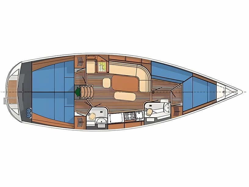 Altefähr Segelboot 3 Kabine 6 Liegeplätze 6 Gäste 11.95 m Nummer des Inserats: #15395 2