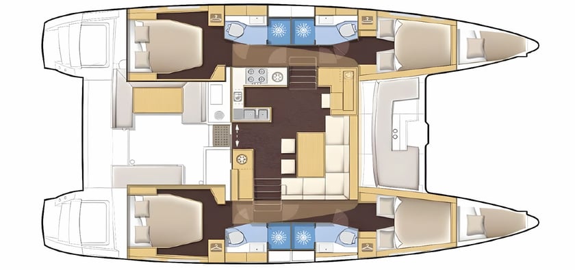 Sukošan Catamaran 6 cabin 12 berths 12 guests 13.96 m Listing Number: #15402 2