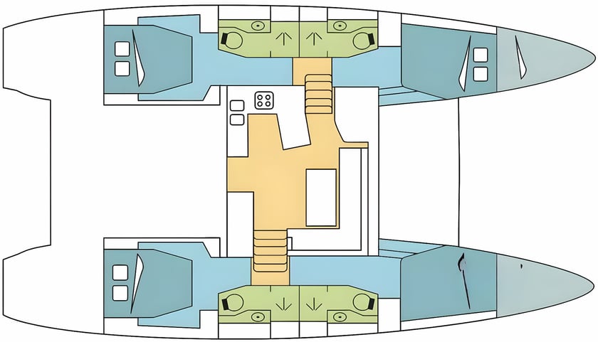 Misschien, Victoria Catamaran Cabine 6  10  slaapplaatsen 10  gasten 13.96 m Lijstnummer: #15433 2