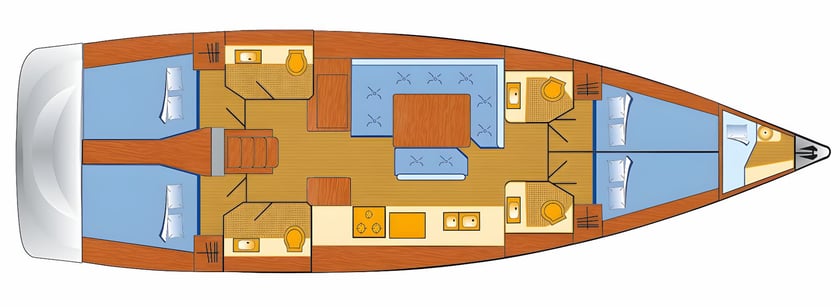 Kann Pastilla Segelboot 5 Kabine 11 Liegeplätze 11 Gäste 15.75 m Nummer des Inserats: #15437 2