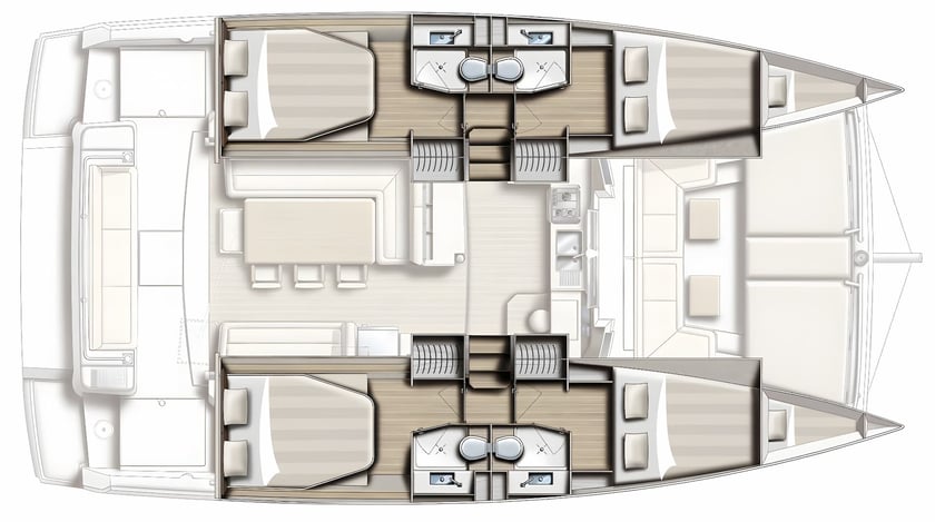 Gouvia Catamaran 6 cabin 10 berths 10 guests 12.12 m Listing Number: #15450 2
