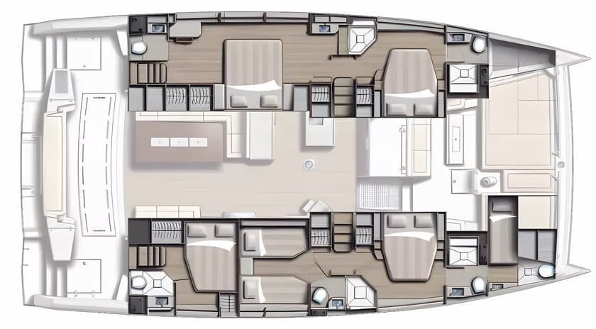 Capo d'Orlando Katamaran 4 kabin Konaklama 8 kişi Seyir 8 kişi 16.8 m İlan No: #15510 2