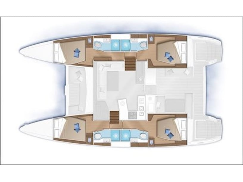 Ajaccio Catamarán Cabina 4  11  literas 11  invitados 13.96 m Número de anuncio: #15549 3