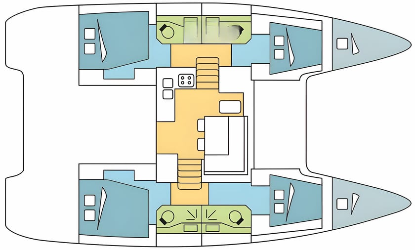 Roma Catamarano cabina 6  cuccette 12  12  ospiti 11.74 m Numero dell'inserzione: #15564 2