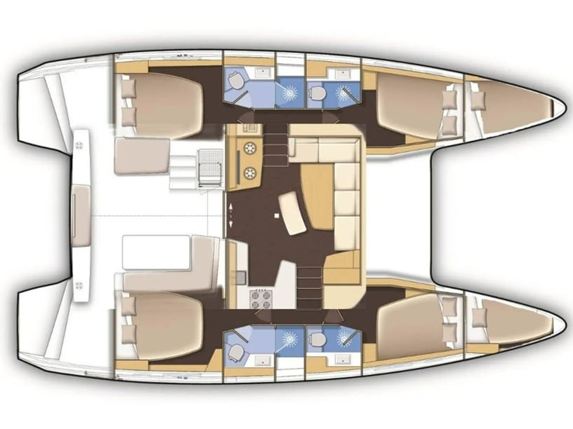 Misschien, Victoria Catamaran Cabine 6  10  slaapplaatsen 10  gasten 12.8 m Lijstnummer: #15585 3