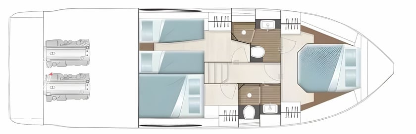 Biograd Motoscafo cabina 3  cuccette 6  6  ospiti 11.99 m Numero dell'inserzione: #15587 2