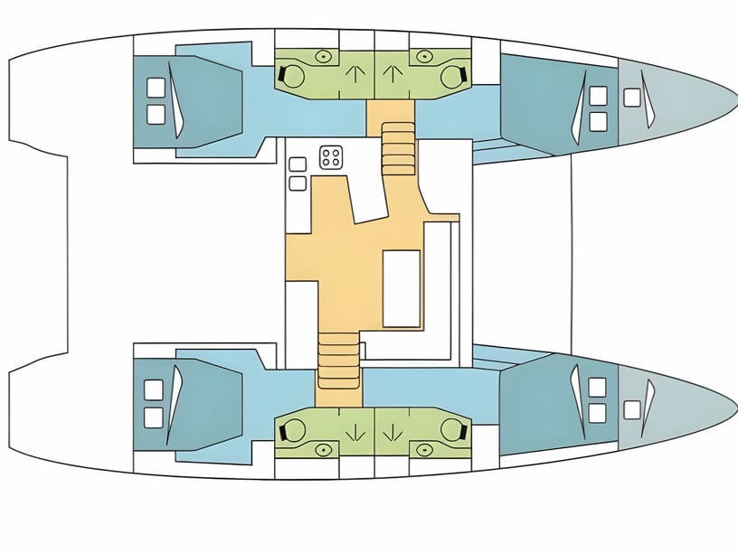 Misschien, Victoria Catamaran Cabine 6  10  slaapplaatsen 10  gasten 13.96 m Lijstnummer: #15614 2