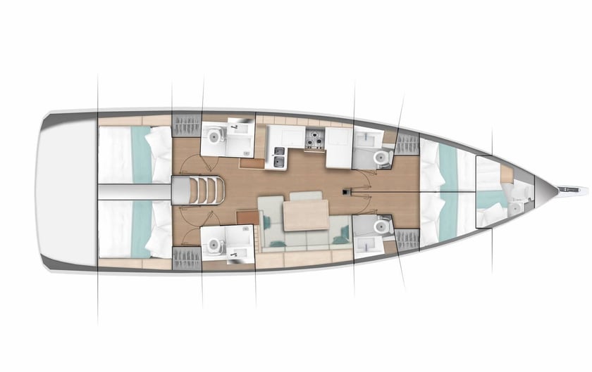 Solta Segelboot 5 Kabine 12 Liegeplätze 12 Gäste 14.42 m Nummer des Inserats: #15622 2