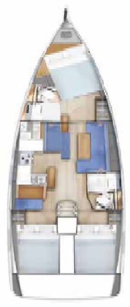 Capo d'Orlando Sailboat 4 cabin 10 berths 10 guests 13.39 m Listing Number: #15674 5