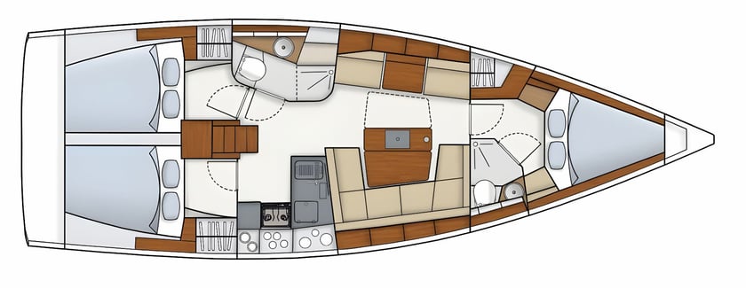 Ibiza Segelboot 3 Kabine 8 Liegeplätze 8 Gäste 11.99 m Nummer des Inserats: #15716 2