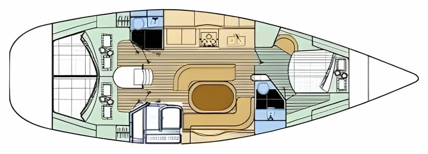 Volos Velero Cabina 4  8  literas 8  invitados 13.16 m Número de anuncio: #15721 2