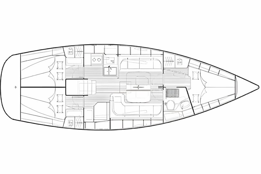 Stockholm - Saltsjöbaden Sailboat 3 cabin 8 berths 8 guests 11.85 m Listing Number: #15782 2