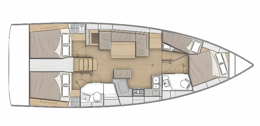 Rodas Velero Cabina 4  10  literas 10  invitados 12.43 m Número de anuncio: #15819 2