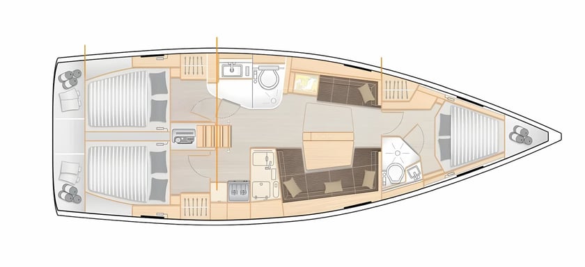 Nydri Zeilboot Cabine 3  8  slaapplaatsen 8  gasten 12.4 m Lijstnummer: #15821 2