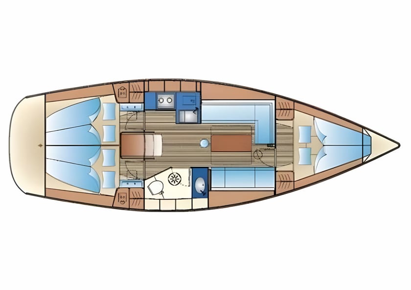 Stockholm - Saltsjöbaden Zeilboot Cabine 3  8  slaapplaatsen 8  gasten 11 m Lijstnummer: #15877 2