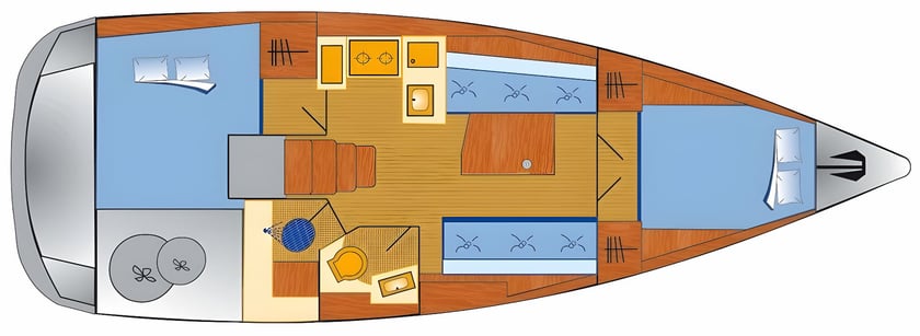 Rogoznica Segelboot 2 Kabine 6 Liegeplätze 6 Gäste 11.5 m Nummer des Inserats: #15892 2