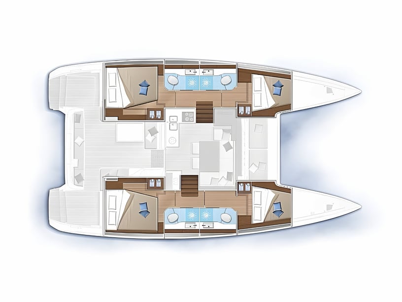 Portisco Katamaran 6 kabin Konaklama 10 kişi Seyir 10 kişi 11.74 m İlan No: #15894 2