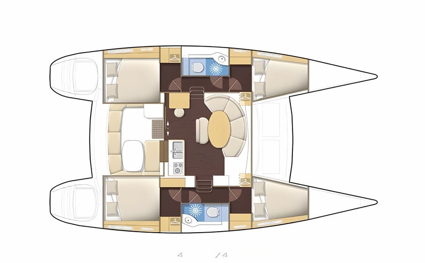 Hyeres Katamaran 4 kabin Konaklama 9 kişi Seyir 9 kişi 11.55 m İlan No: #15897 2