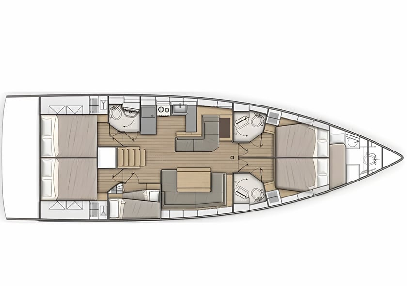 Punat Segelboot 5 Kabine 12 Liegeplätze 12 Gäste 15.94 m Nummer des Inserats: #15931 2