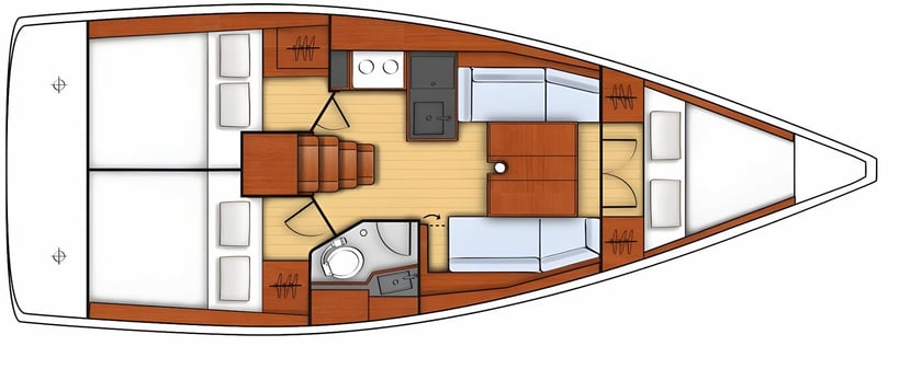 Castiglioncello Zeilboot Cabine 3  8  slaapplaatsen 8  gasten 10.45 m Lijstnummer: #15939 2