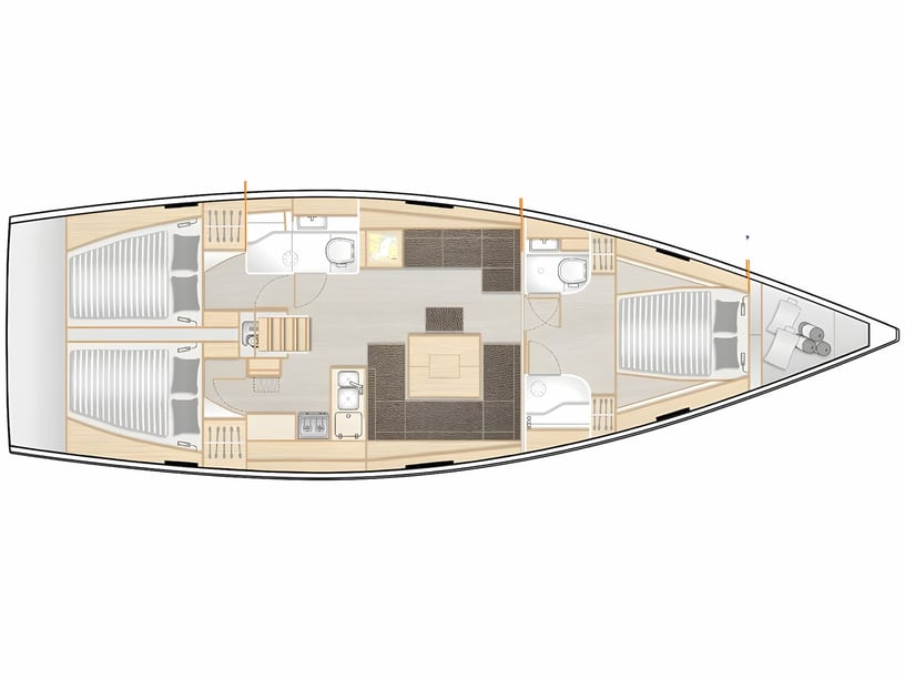 Sibenik Segelboot 3 Kabine 8 Liegeplätze 8 Gäste 14.04 m Nummer des Inserats: #15969 2