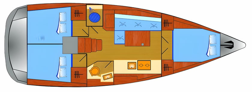 Punat Barca a vela cabina 3  cuccette 8  8  ospiti 11.5 m Numero dell'inserzione: #15976 2