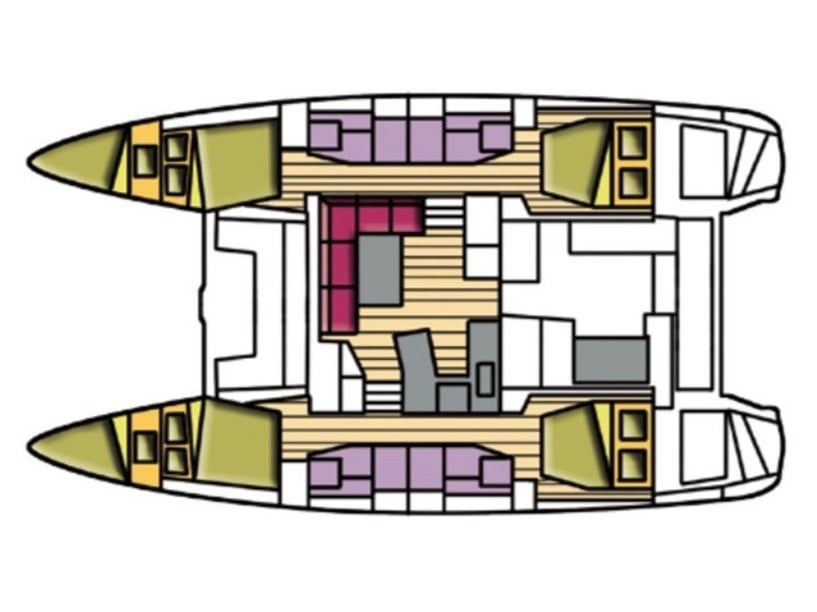 Portisco Catamaran Cabine 6  Couchettes 12  Invités 12  12.8 m Numéro de l'annonce: #16016 3