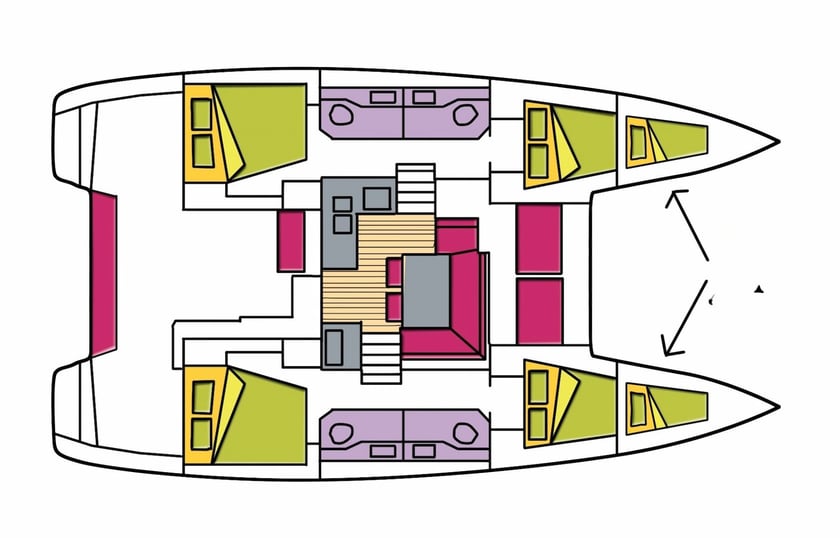 Salerne Catamaran Cabine 6  Couchettes 10  Invités 10  11.74 m Numéro de l'annonce: #16023 2