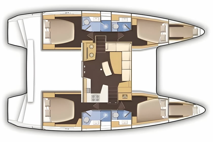 Portisco Catamaran Cabine 6  Couchettes 12  Invités 12  13.99 m Numéro de l'annonce: #16048 2
